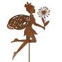 Stecker Elfe Fee Pusteblume Metall L60cm rost oder wei� Garten Deko Pick Stab