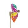 12 Windr�der Stecker bunt ca8cm Lca28cm Holz Kunststoff Windrad Pick Stab