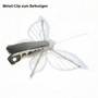 24 Schmetterlinge wei� Glitzer 4,5cm MetallClip Klammer Deko Butterfly Fr�hling