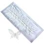 12 Schmetterlinge wei� Glitzer 15cm Metallclip Klammer Deko Butterfly Fr�hling