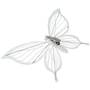 12 Schmetterlinge wei� Glitzer 15cm Metallclip Klammer Deko Butterfly Fr�hling