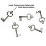 360 Schl�ssel mini silber ca.2,5x1,2cm Streu Deko Kunststoff Anh�nger Hochzeit