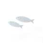 72 Fische Holz ca 5,5x1,8/4,5x1,5cm Fisch Maritim Kommunion wei� o. blau o. rosa