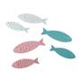 72 Fische Holz ca 5,5x1,8/4,5x1,5cm Fisch Maritim Kommunion wei� o. blau o. rosa