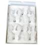 10 Feder Schmetterlinge Set 7cm + 4,5cm wei� mit Metall Clip Butterfly Federn