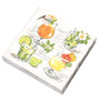 20 Servietten Four Cocktails 33x33cm Caipirinha Pina Colada Mojito Tequila Sunrise
