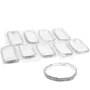 10 Serviettenringe Diamantband  ca 5,5-8 cm Gummizug Armband Diamantarmband