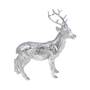 Hirsch Figur stehend silber antik gl�nzend ca L15cm H16cm Weihnachten Reh Wild 