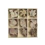 36 Holz Streu Bl�tter Igel Fuchs Eule Wald Tiere Natur Deko Figur Herbst 3,3-4cm