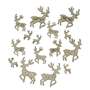 15 Holz Hirsche Rentiere Streuteile Deko 3 Gr��en Holzfiguren Herbst Weihnachten