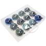 12 Christbaumkugeln artic eisblau silber 8cm Kunststoff Weihnachtskugeln Kugeln Dekor