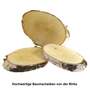 3 Holzscheiben Birke oval 21-23cm Holz Untersetzer Tischkarten Baumscheiben Deko