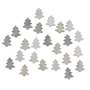 24 Holz Tannenb�ume ca3x2,5cm natur wei� grau shabby mix Baum Winter Advent Deko