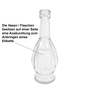 Minivase Flasche ca 16,5x6cm schlanke Bauchvase Oliven Mini Vase f. Etikett