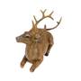 Hirsch Figur liegend hellbraun L15 H13 Hirschfigur Polyresin Weihnacht Reh Wild
