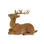 Hirsch Figur liegend hellbraun L15 H13 Hirschfigur Polyresin Weihnacht Reh Wild