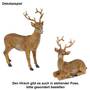 Hirsch Figur liegend hellbraun L15 H13 Hirschfigur Polyresin Weihnacht Reh Wild