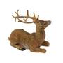 Hirsch Figur liegend hellbraun ca 10x10x5cm Hirschfigur Weihnachten Reh Wild