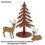 Hirsch Figur liegend hellbraun ca 10x10x5cm Hirschfigur Weihnachten Reh Wild