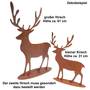 Hirsch Edelrost ca61x52cm Metall Figur Rost Geweih Elch Reh Winter Tier Deko