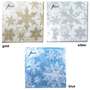 20 Servietten Schneeflocke 3-lagig 33x33cm Tissue Snow Crystals Winter Weihnacht