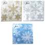 20 Servietten Schneeflocke 3-lagig 33x33cm Tissue Snow Crystals Winter Weihnacht