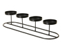 Kerzenhalter Metall schwarz f�r 4 Stumpenkerzen L32,5xB9,5xH7cm Kerzenst�nder Kerzenteller 