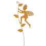 Elfe Fee am Bl�tterhalm L39cm Stecker Elfenstecker Gartenstecker Blumenstecker 