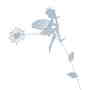Stecker Elfe Fee Pusteblume Metall L41,5cm rost o wei� Garten Deko Pick Stab