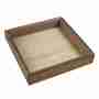 Holztablett quadratisch 16cm Deko Holz Tablett Platte Unterlage shabby vintage