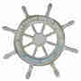 Deko Steuerrad Schiff Holz 35cm Schiffsrad mit Schiffstau Maritim Wanddeko 