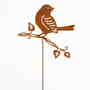 Blumenstecker Vogel Metall L37cm Pflanzenstecker Gartenstecker Deko Stecker 