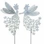 2er Set Elfenstecker L49,5cm Metall Fee Elfe Blumenstecker Gartenstecker 