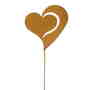 Herz Gartenstecker L84cm Blumenstecker Herzen Gartendeko Edelrost o.wei� gro�