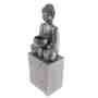 Teelichthalter Buddha braun schwarz Poly B12 x H35 x T9cm Figur Skulptur Statue Asien Deko
