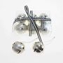 6 Gl�ckchen Metall 4cm mini Glocke Schelle Weihnachtsh�nger silber matt und gl�nzend