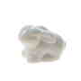 Hase Pit klein Keramik wei� 4x3x2,5cm Osterhase Ostern  
