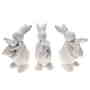 Hase Figur Mutter + Kind 12x8,5x5cm Keramik Porzellan wei� Ostern Fr�hlingsdeko