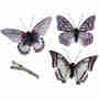 12 Schmetterlinge Set 10x7cm mit Metall Clip Butterfly Stoff Gewebe Fr�hling