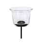 Teelichthalter Stecker Glas Windlicht 6,5cm H 4,5cm + 5,5cm Stab Kerzenhalter