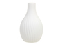 Kleine Vase Kunststoff Rillen H 16cm  9,5cm Blumenvase