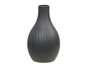 Kleine Vase Kunststoff Rillen H 16cm  9,5cm Blumenvase