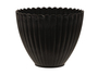Blumentopf 16xH13cm rund Kunststoff anthrazit gewischt Pflanztop Deko Pflanzgef�� 