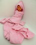 Baby Handtuch Set mit Bademantel  Elefanten Motiv in rosa 5-tlg. 100% Baumwolle 