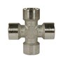 Kreuzst�ck 1/4 IG, max. 150bar, Messing vernickelt 