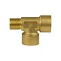T-Stck 3/8 IG - 1/4 IG - 3/8 AG, max. 350bar, Messing 