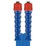 Hochdruckschlauch 2SN Blau, DN 10, max. 600 bar, gewickelte Decke, komplett Edelstahl 