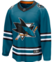 Blaugr�nes San Jose Sharks Breakaway Fanatics-Heimtrikot f�r Herren