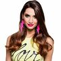 Ohrringe Blitz 12 cm lang pink 90er Jahre Party Kost�m-Zubeh�r f�r Damen
