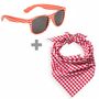 Andre Brille und Halstuch rot-wei� kariert Kost�m-Zubeh�r f�r Erwachsene